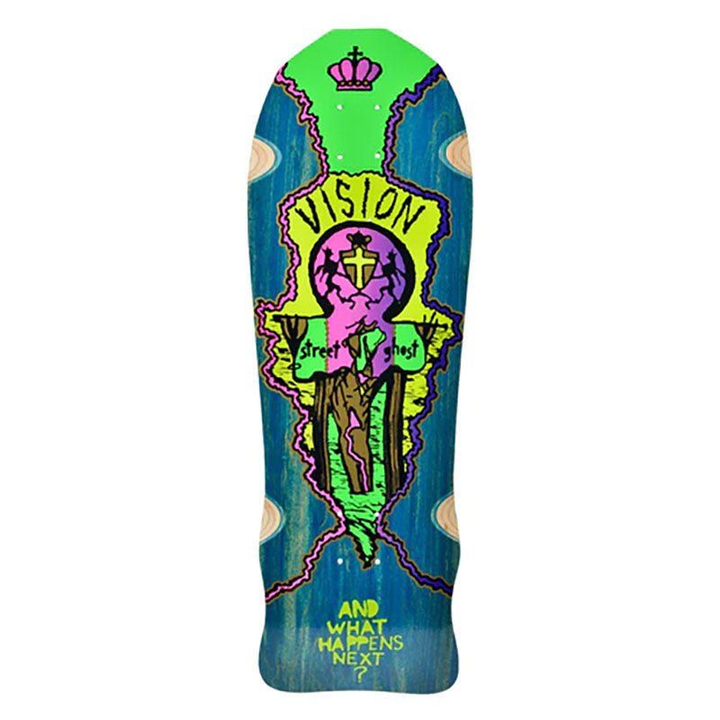 Vision 9.75" x 29.75" Street Old Ghost BLUE STAIN Skateboard Deck