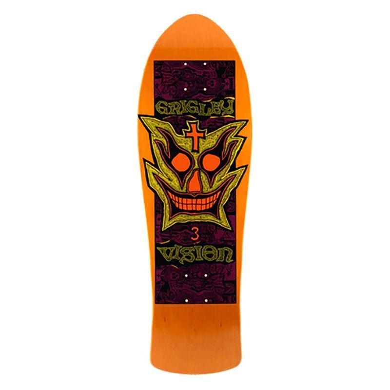 Vision 9.75" x 31" Grigley 3 (ORANGE STAIN) Stain Skateboard Deck